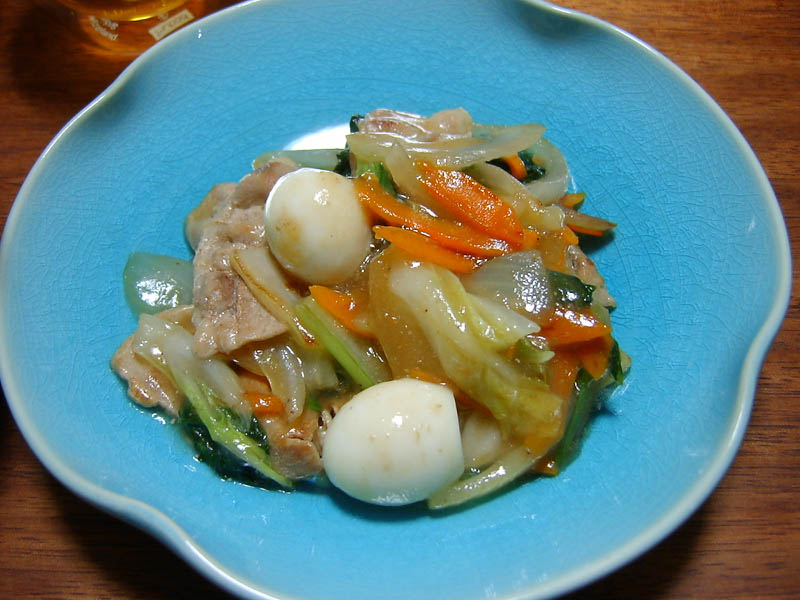 豚肉と野菜のあんかけ