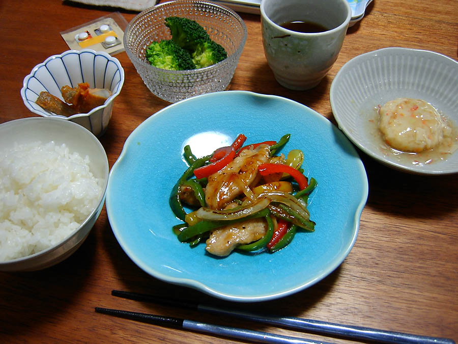 豚ヒレとカラフル野菜の甘酢炒め