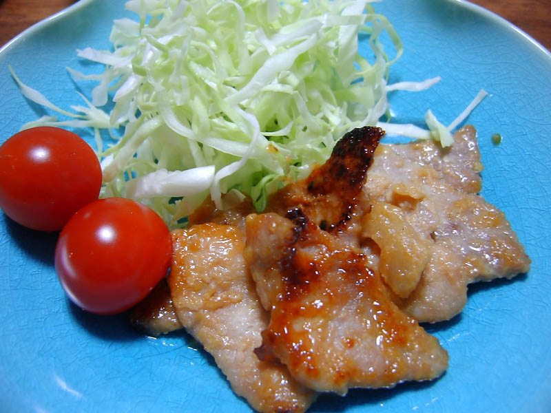 豚モモ肉の味噌漬け焼き