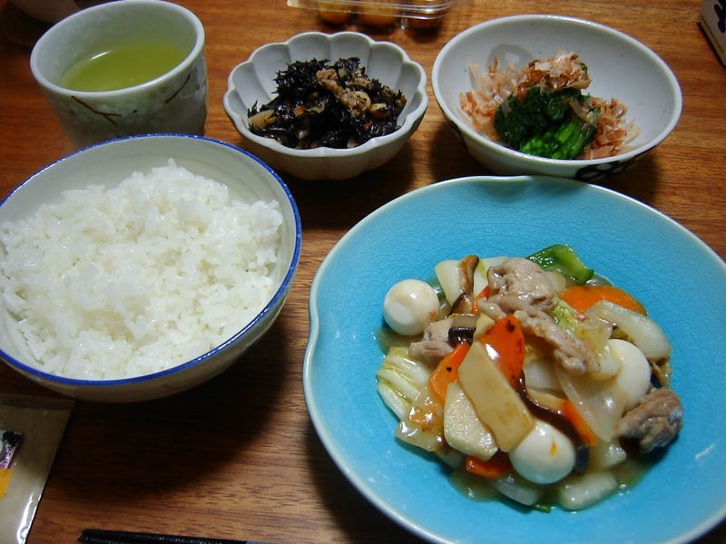 うずら入り八宝菜