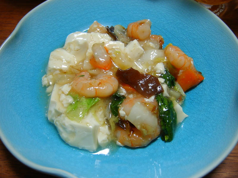 豆腐と海老の八宝菜