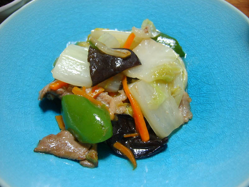 白菜と生きくらげの中華炒め