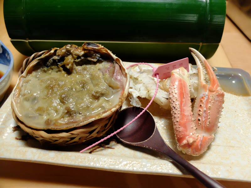 ホテルの旬の蟹会席料理