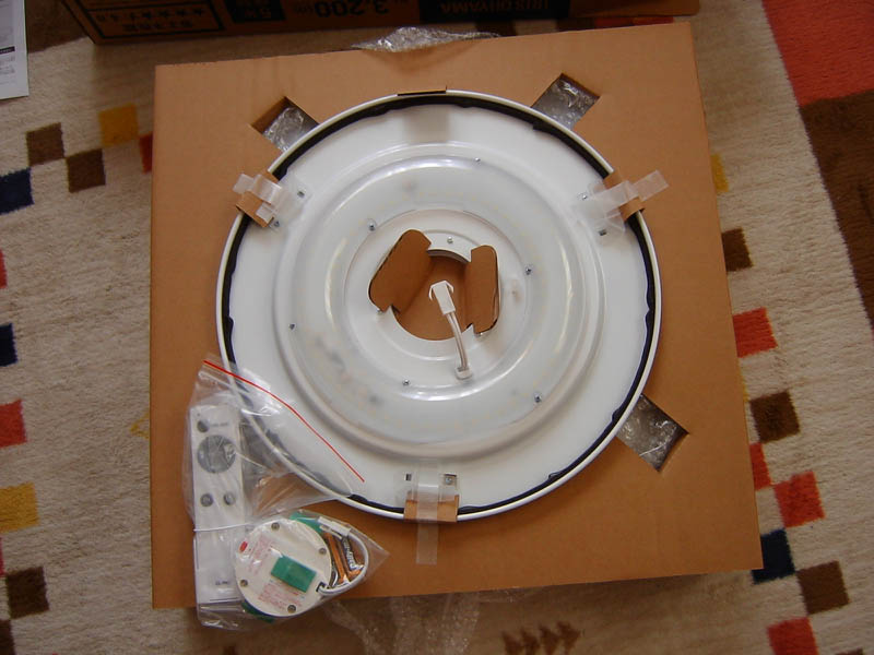 LEDシーリングライトを取り付けた