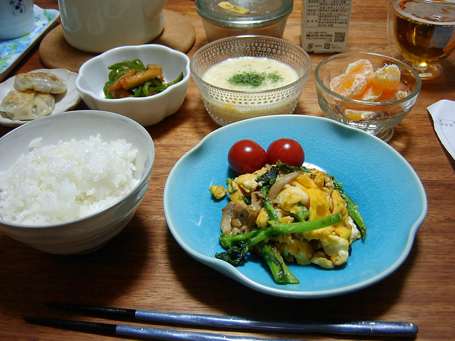 豚肉と菜の花のうま塩炒め