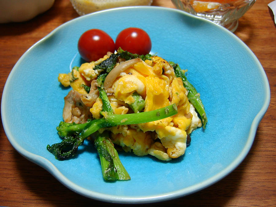 豚肉と菜の花のうま塩炒め