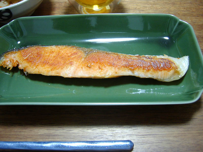 鮭のムニエルと栗ご飯