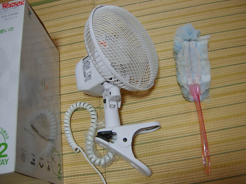 スタンド式扇風機を箱に