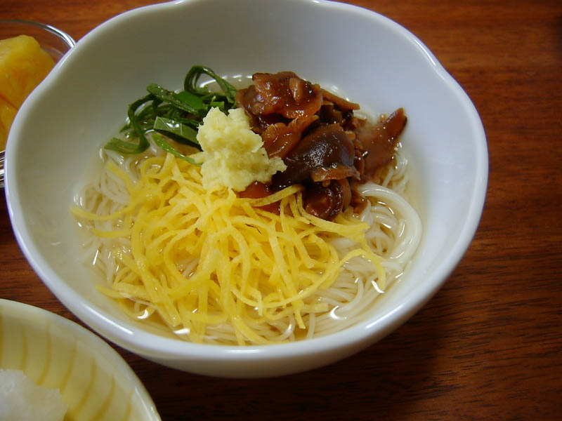 焼き鯖と冷やしそうめん