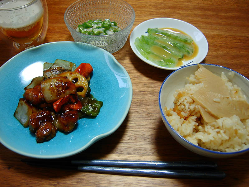 蓮根の黒酢豚