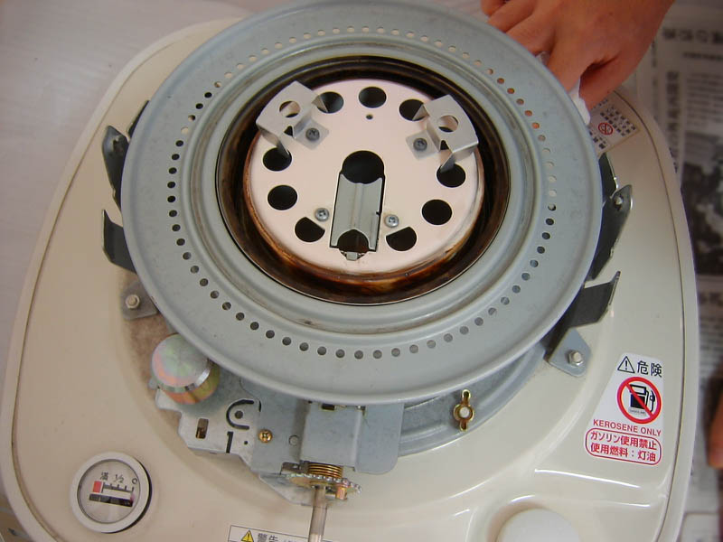 コロナ石油ストーブのしん交換