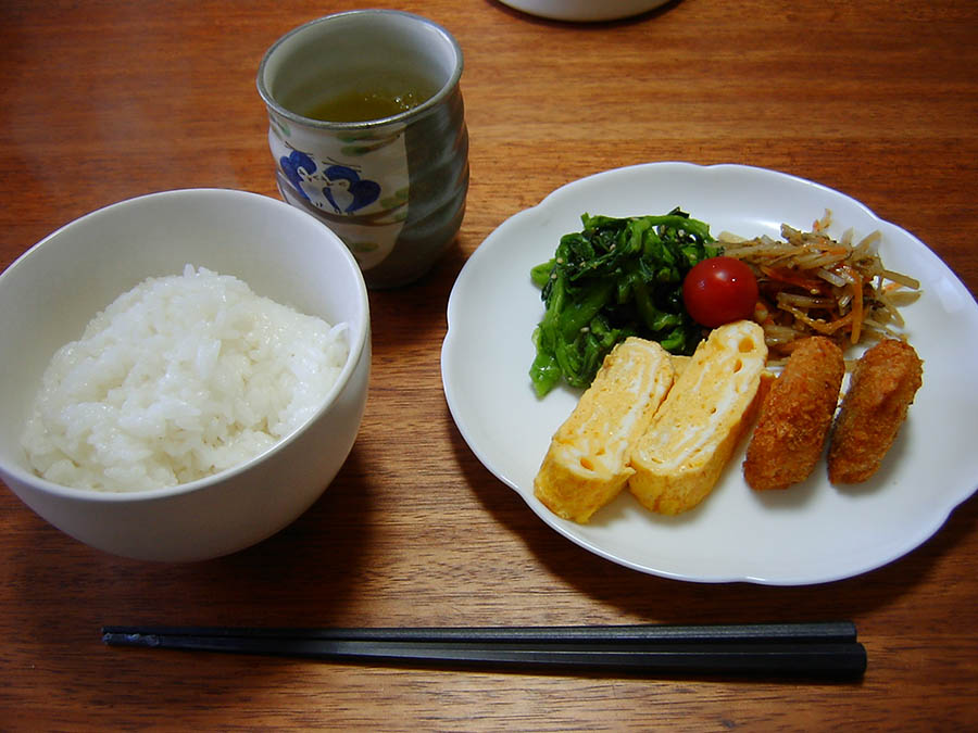 玉子焼きとコロッケ