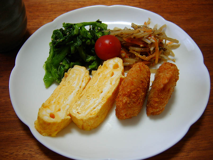 玉子焼きとコロッケ