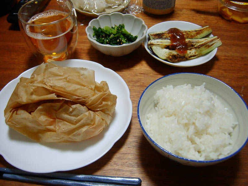 タラとシメジの紙包み焼き