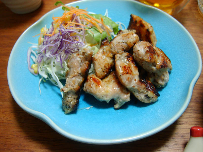 鶏肉の黒胡椒焼き