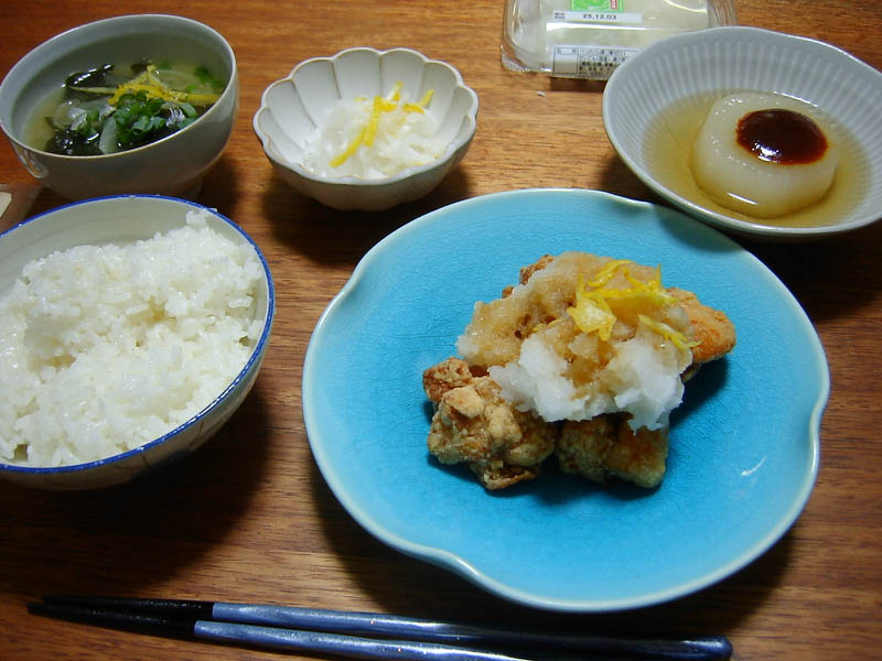 鶏肉の唐揚げのみぞれがけ