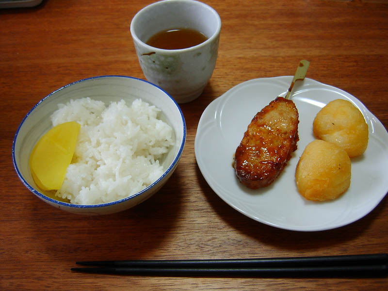 ポテトと鶏つくね