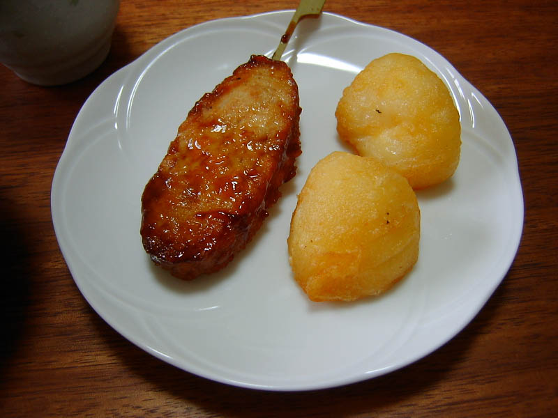 ポテトと鶏つくね