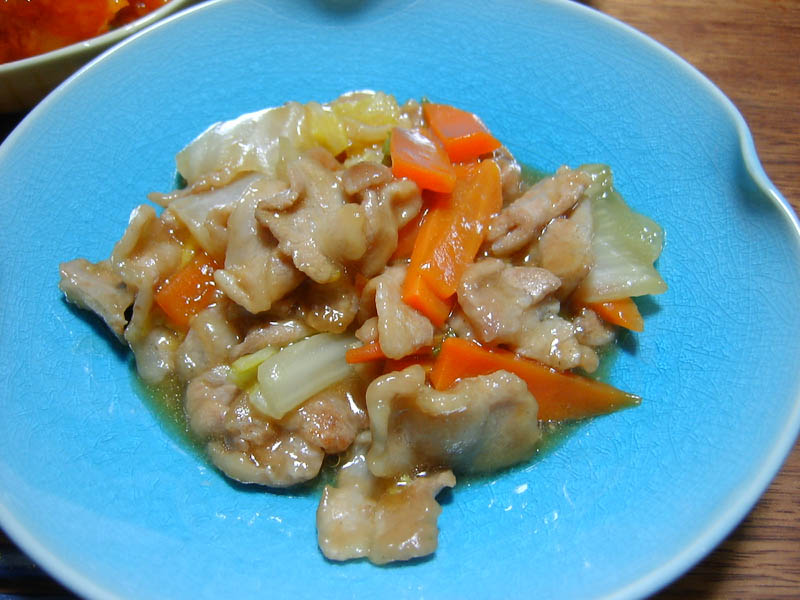 白菜と豚肉の甘辛炒め