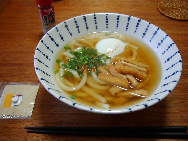 きざみあげ月見うどん