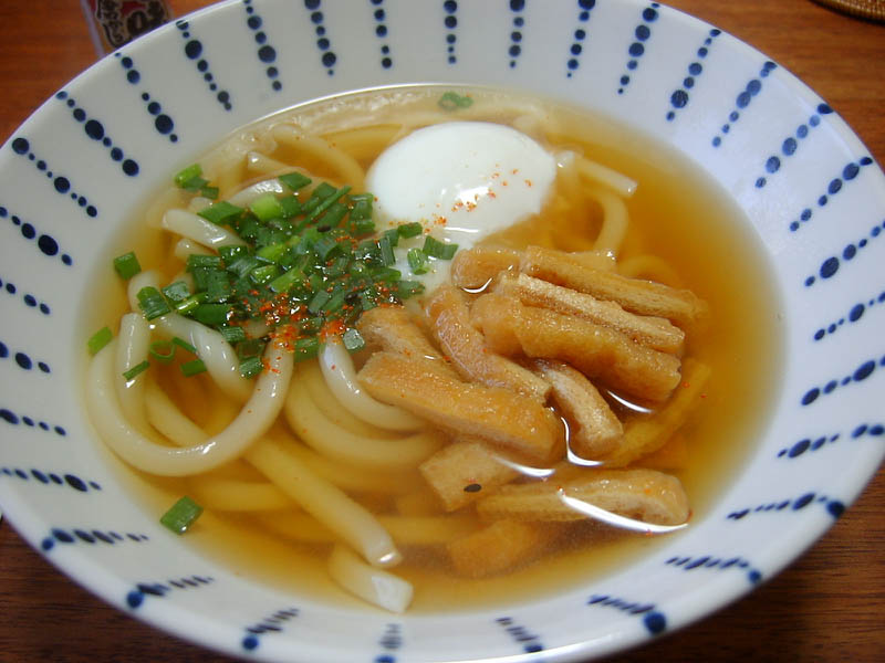 きざみあげ月見うどん