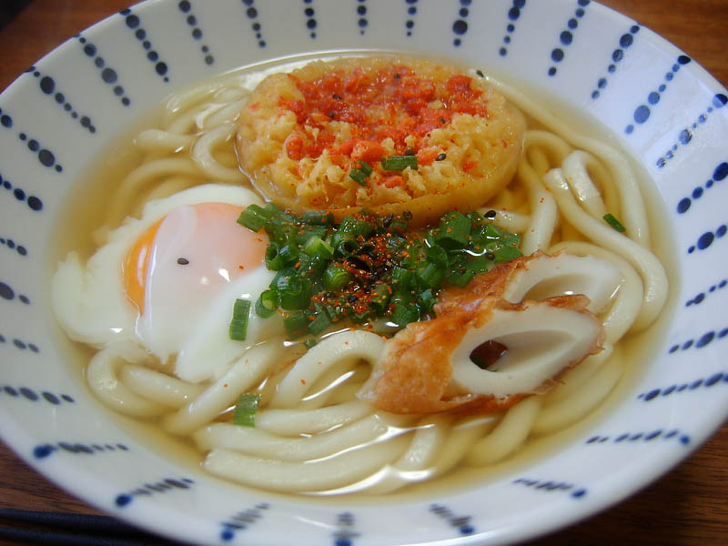 天ぷら月見うどん