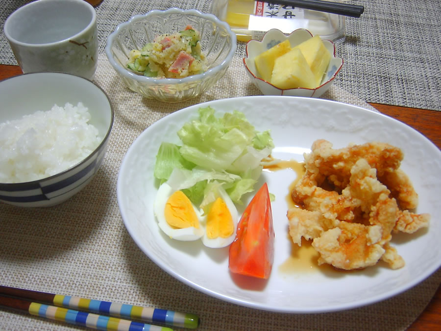 鶏肉のささ身の竜田揚げ
