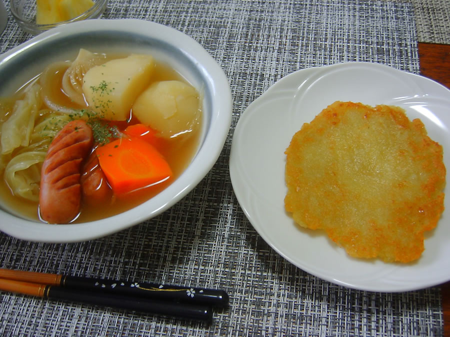 和風トポフとじゃがいものチジミ焼き