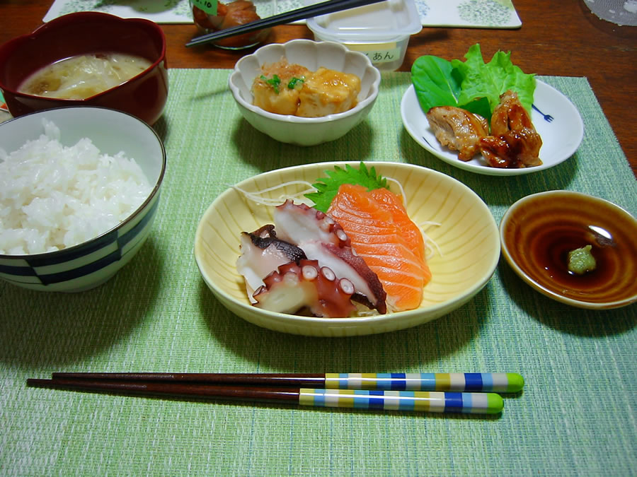 タコと鮭のお造り