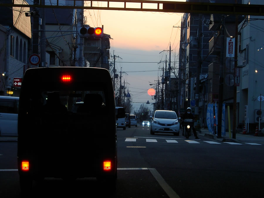 夕日