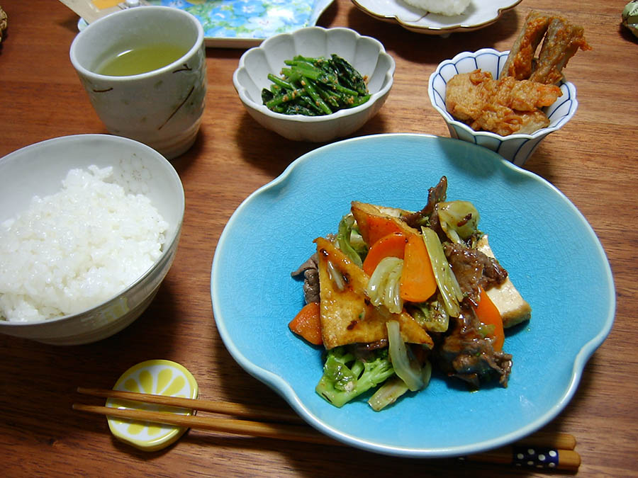 牛肉と野菜のXO醬炒め