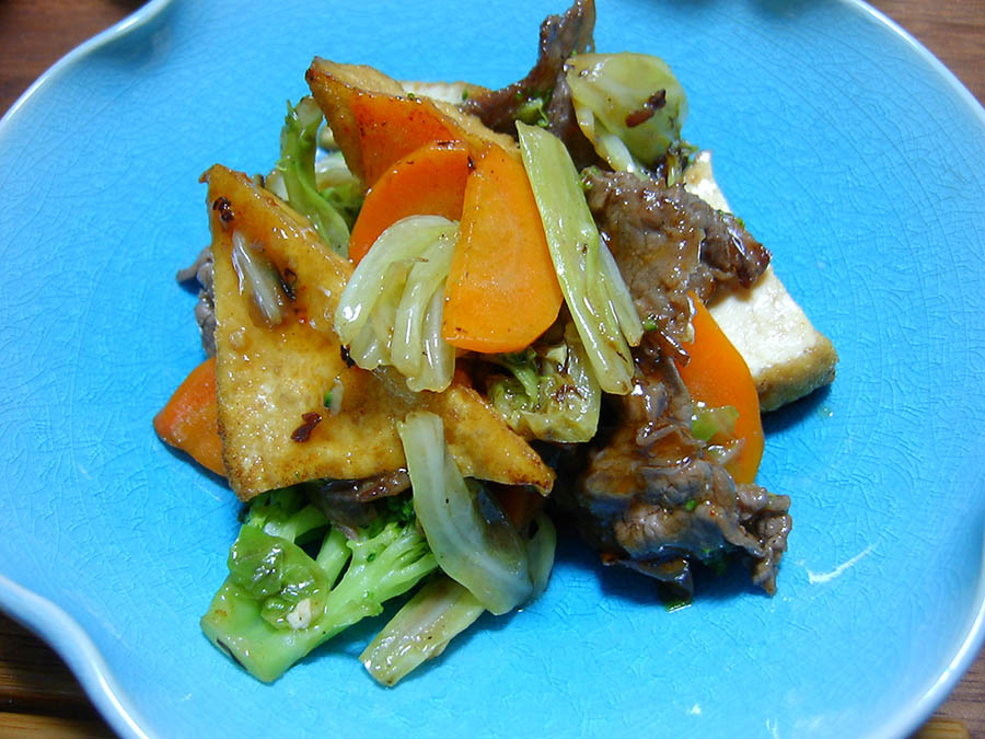 牛肉と野菜のXO醬炒め