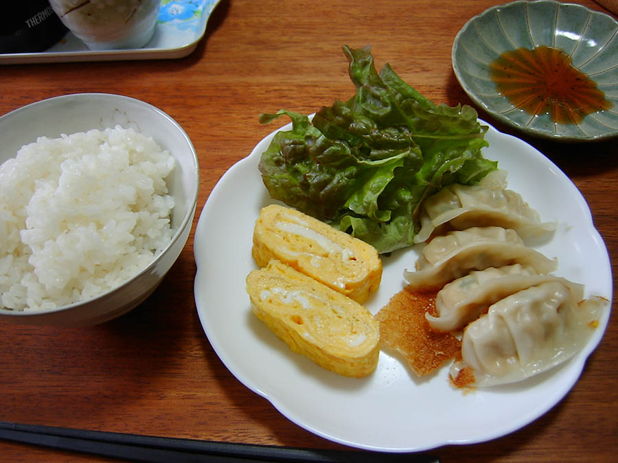 餃子と玉子焼き