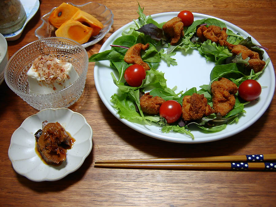 クリスマスイブ鶏肉の唐揚げリース