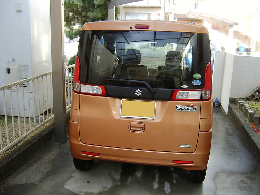スペーシアの洗車