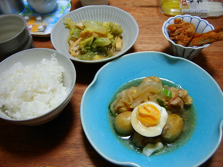 鶏肉とじゃがいもの照り煮